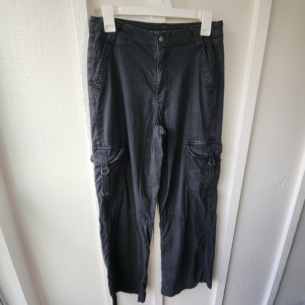 American Eagle SUPER HIGH-RISE BAGGY WIDE LEG Casual Utility Trousers Size 2
